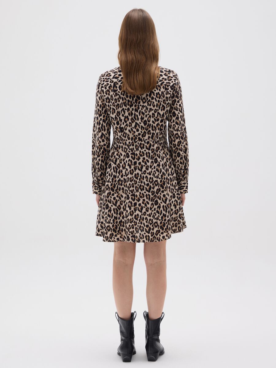 Women's Multicoloured Pure Viscose Shirt Dress_2