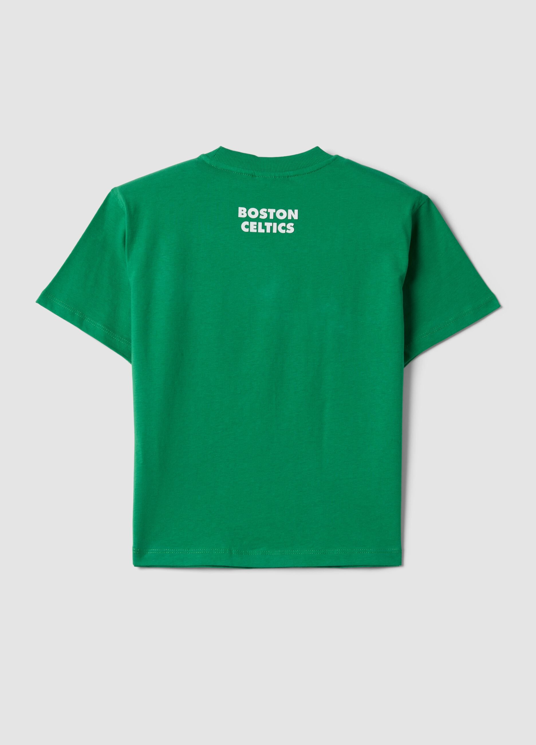 Green pure cotton short-sleeve T-shirt