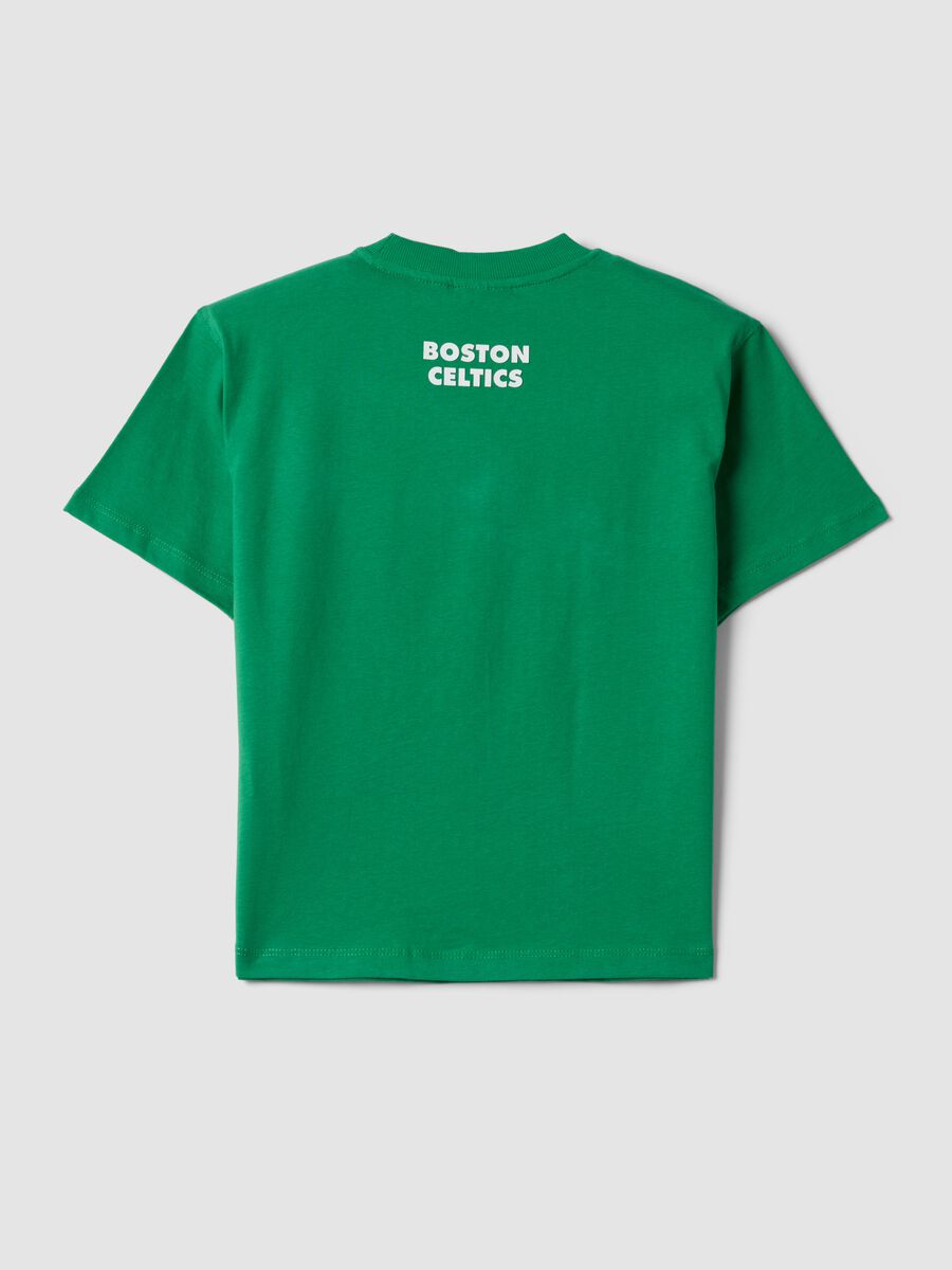 Green pure cotton short-sleeve T-shirt_1