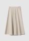 High-waisted skirt in pure cotton with multicolour stripes_4