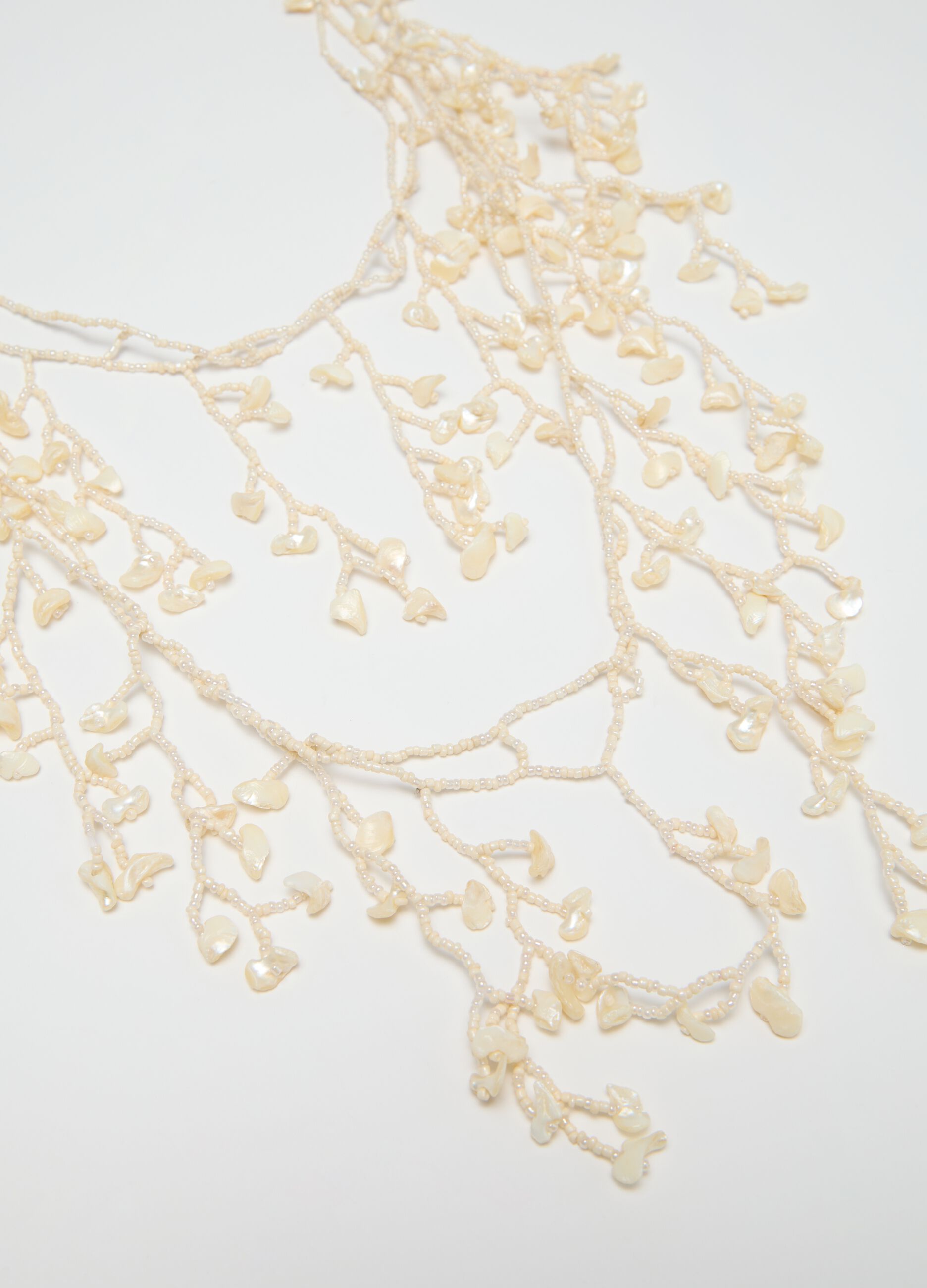 White coral necklace with beads