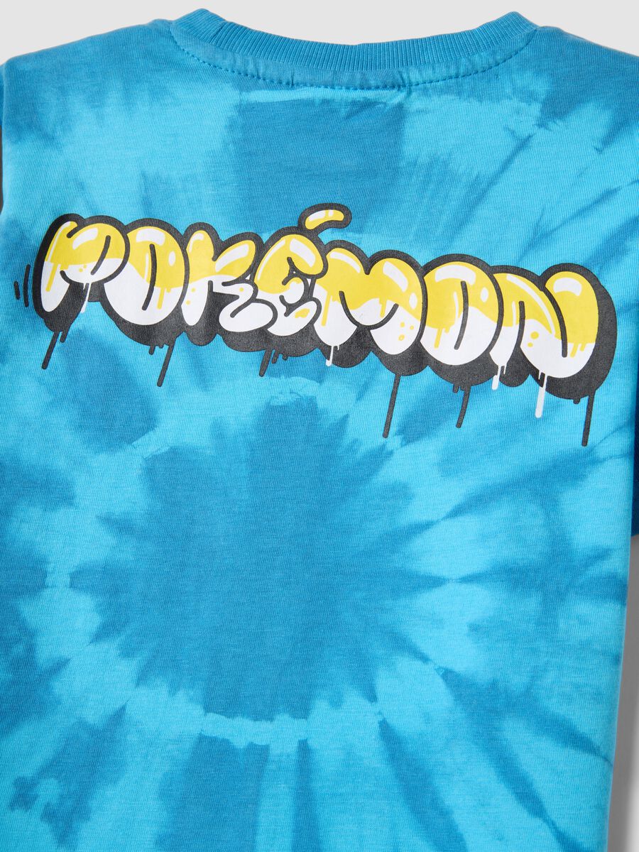 T-shirt in puro cotone azzurra da bambino regular fit con Pikachu_3