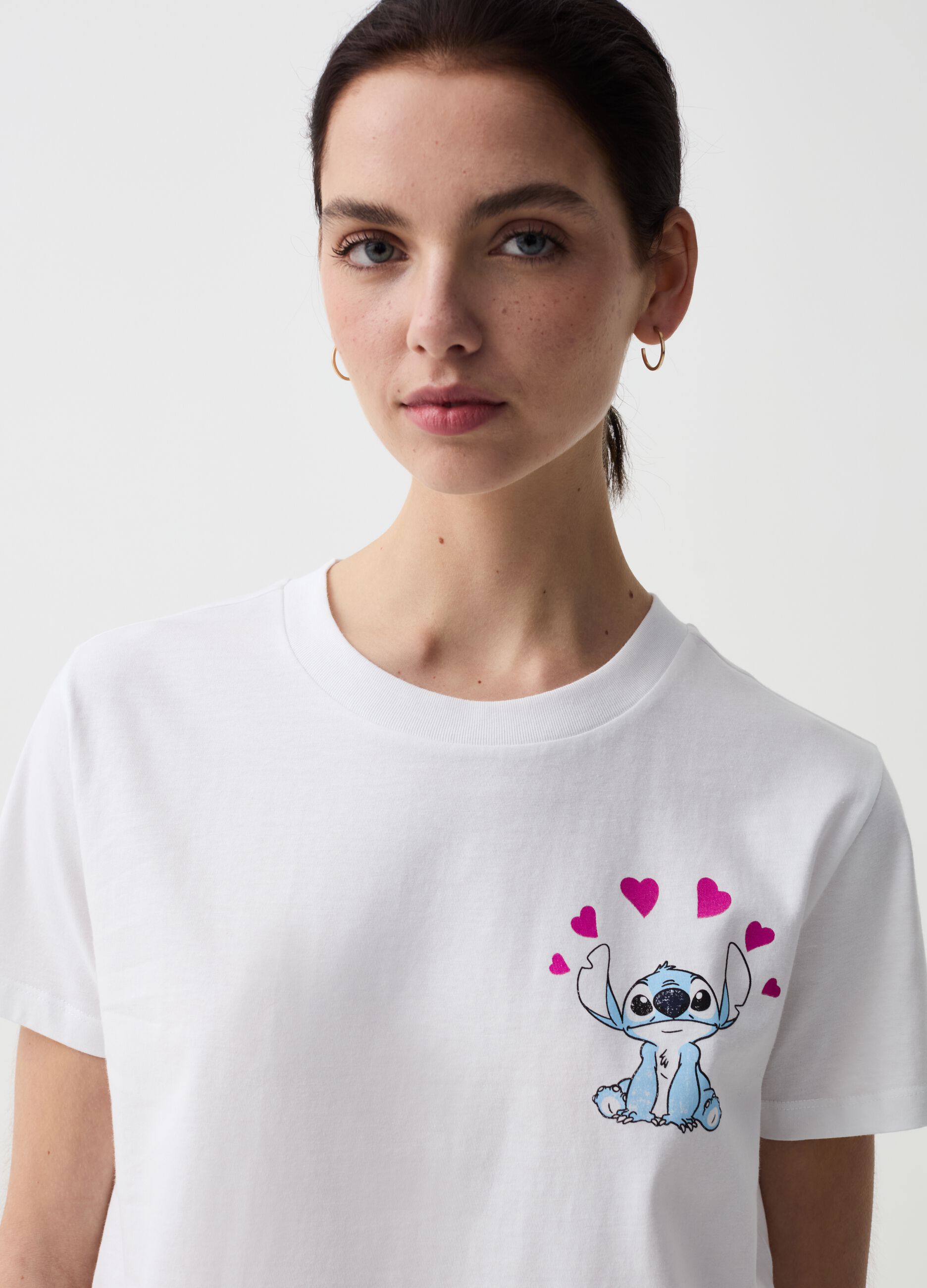 T-shirt con stampa Stitch