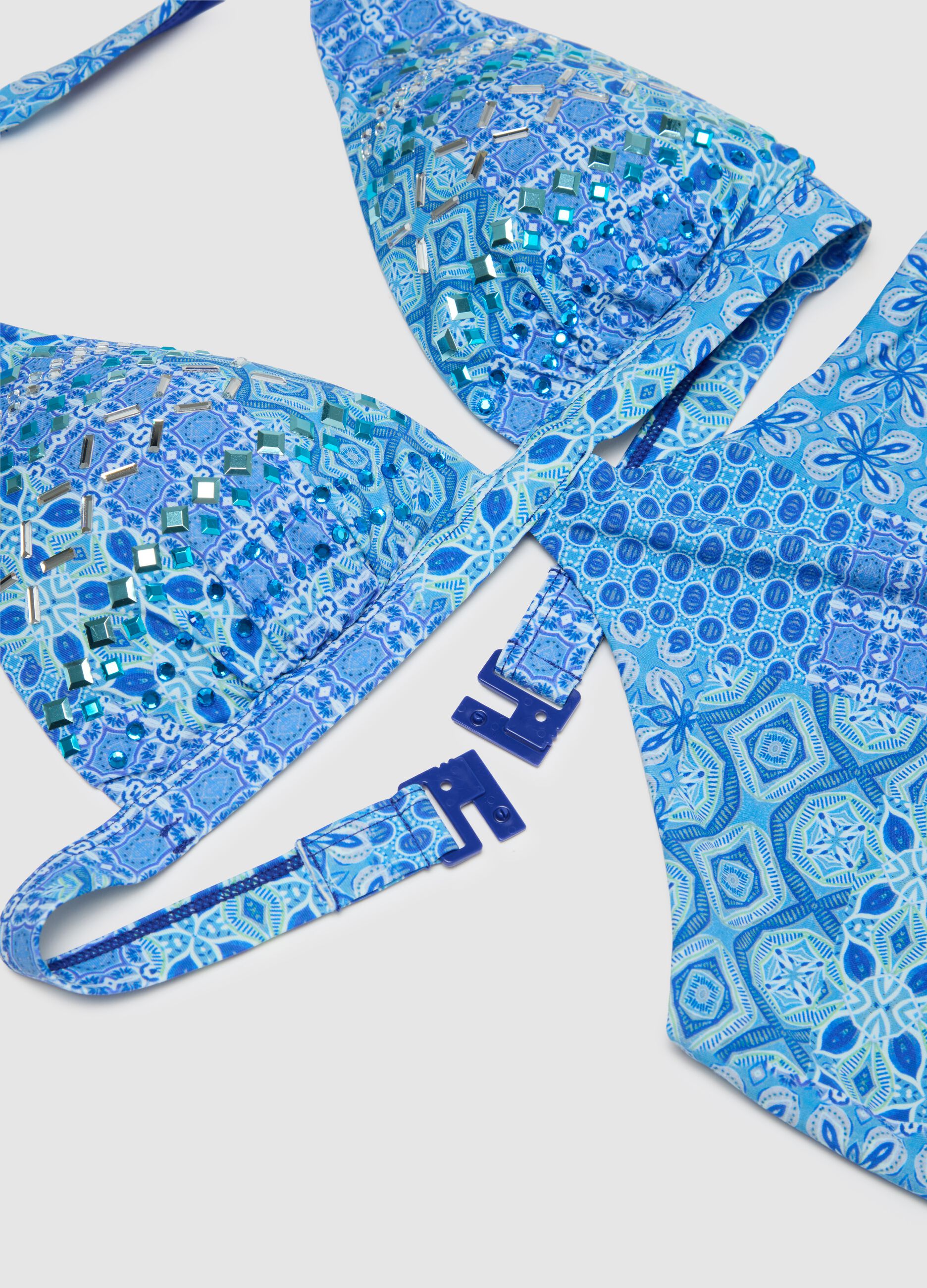 Women's Multicoloured Stretch One-Piece Swimsuit