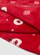 Red Christmas throw with prints_1
