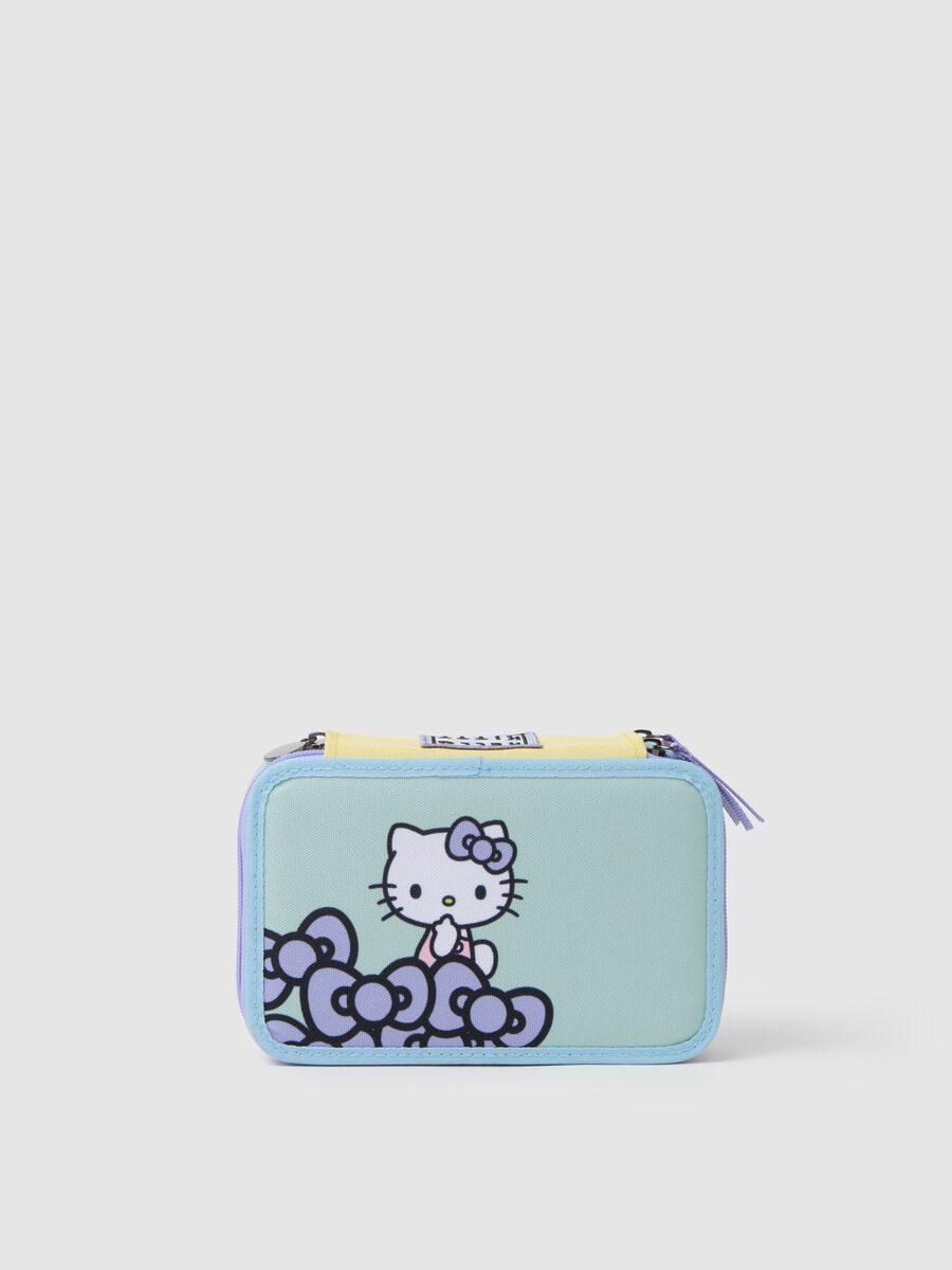 Multicolour girl's pencil case with Hello Kitty compartments_0