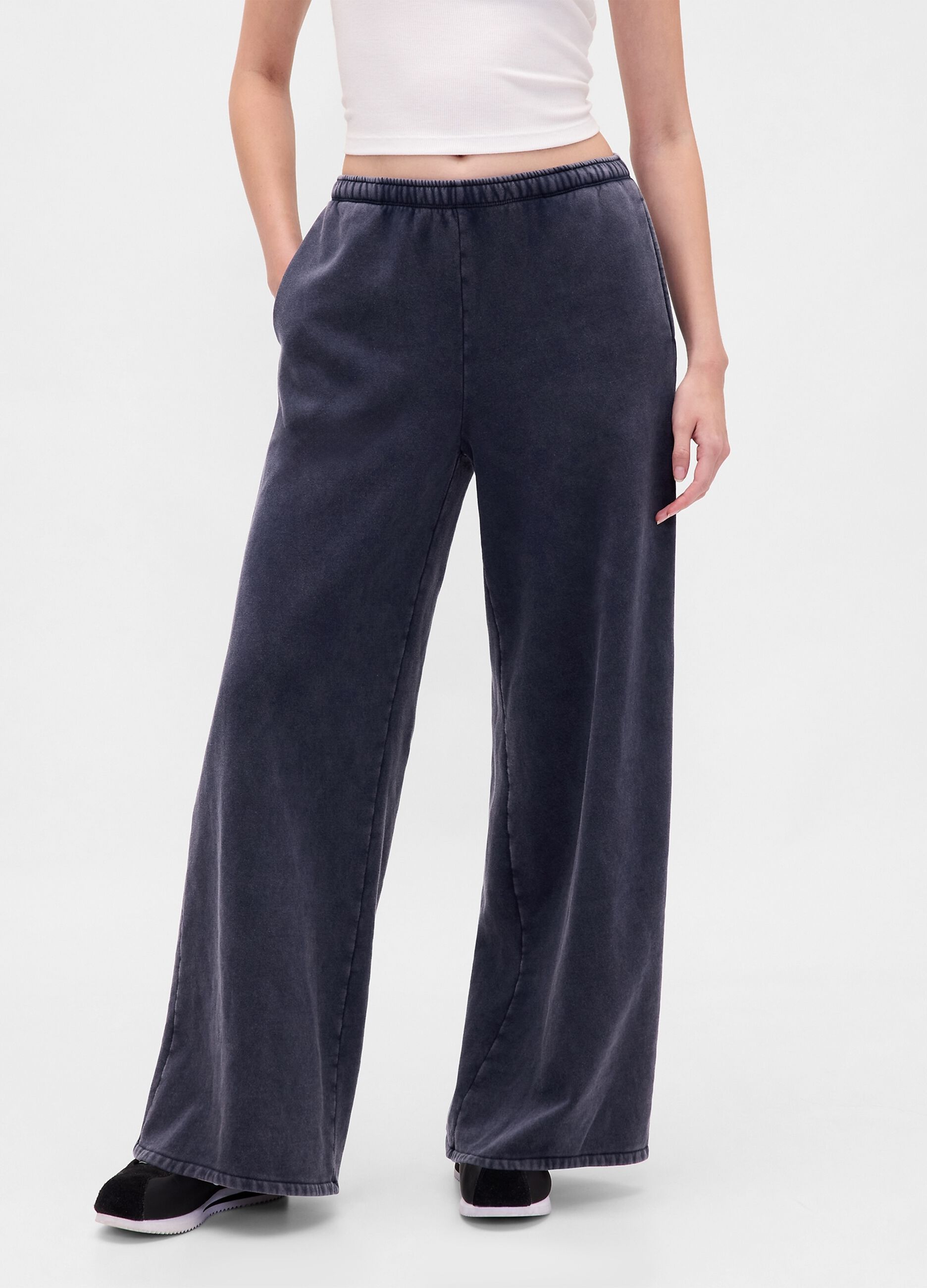 Grey Trousers in Cotton and Polyester Blend