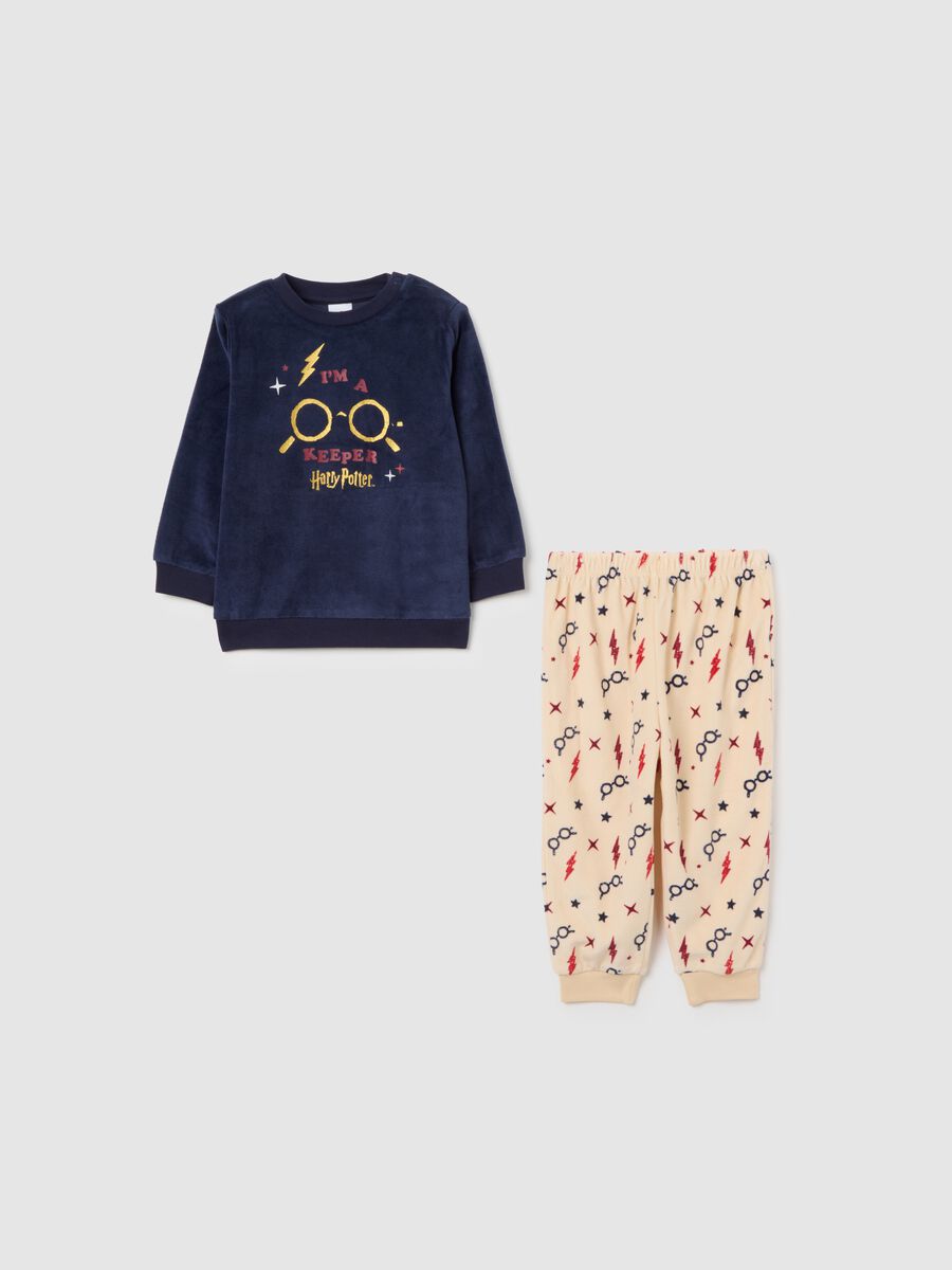 Harry Potter Multicolour Velour Infant Pyjama Regular Fit_0