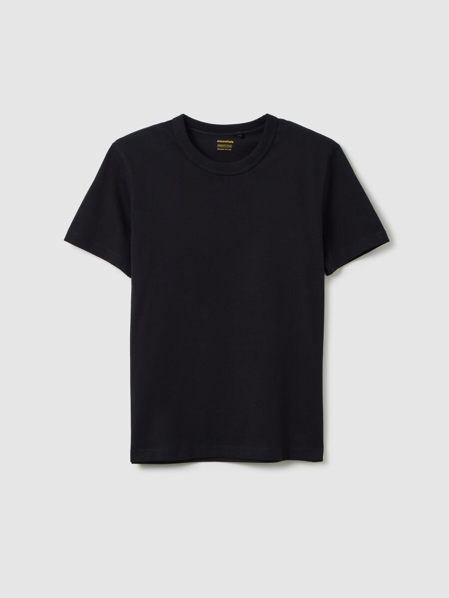Black short sleeve organic cotton T-shirt_3