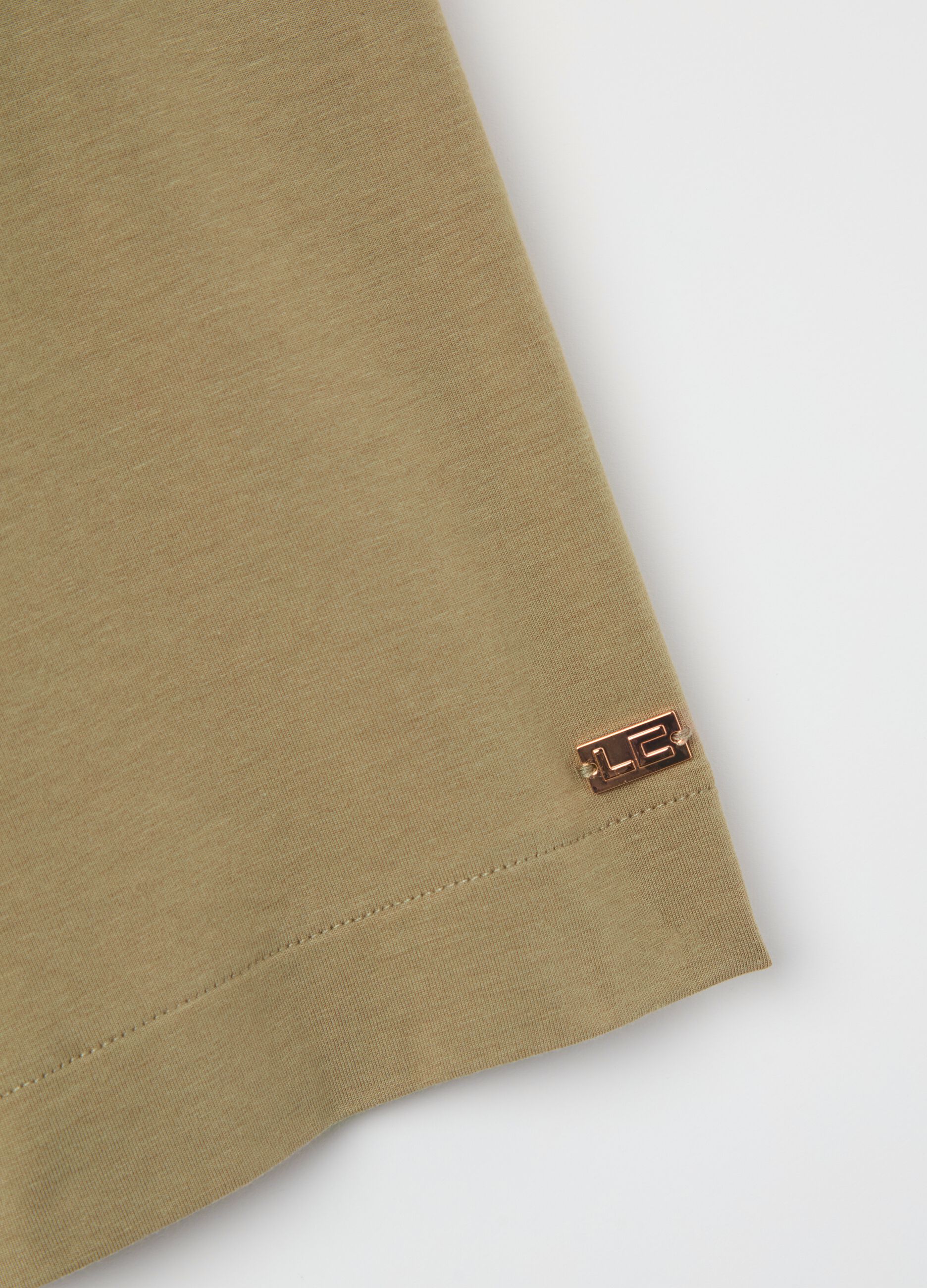 T-shirt in cotone e modal stretch