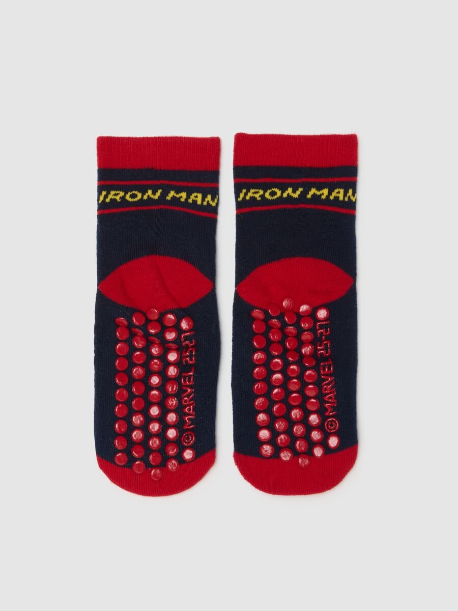 Kids' multicolour Iron Man non-slip cotton socks_2