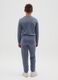 Boys' pure cotton blue jogger trousers regular fit with back pocket_1