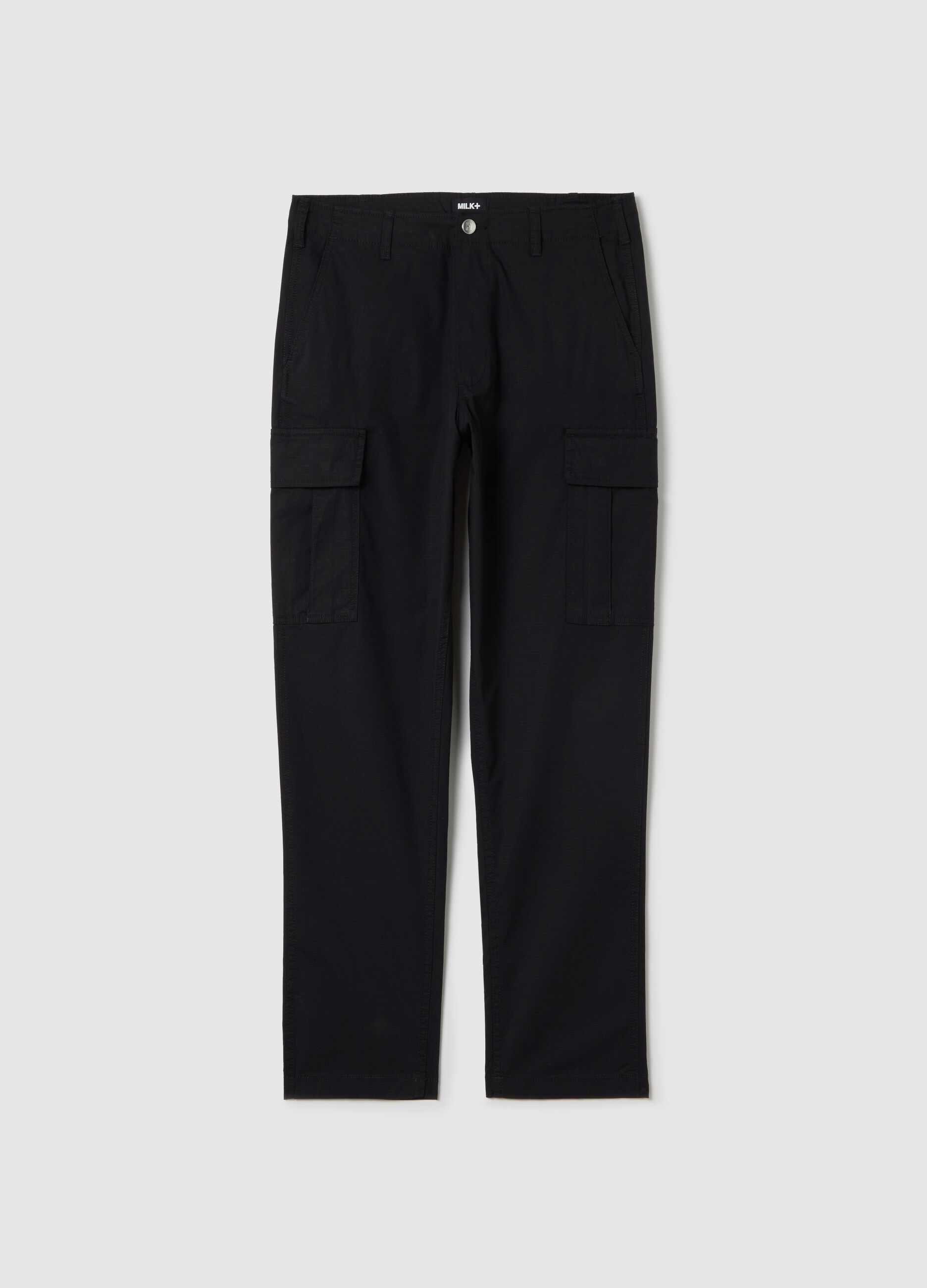 Ripstop cargo trousers with drawstring