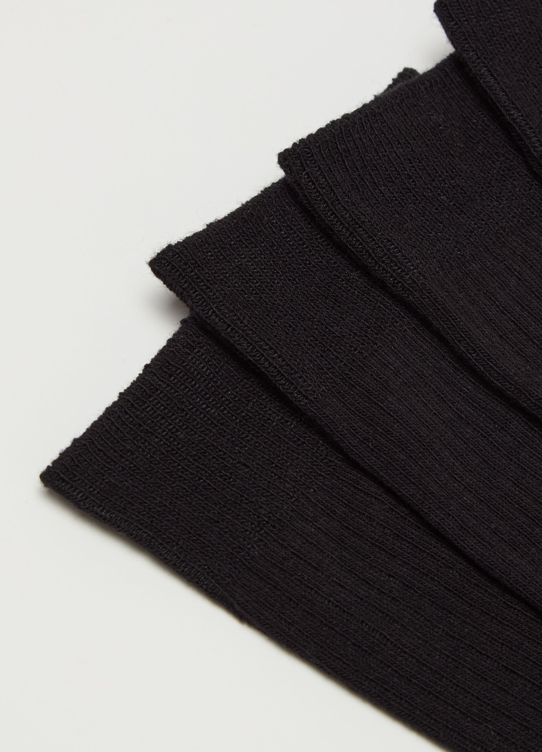 Tripack calze midi a costine 