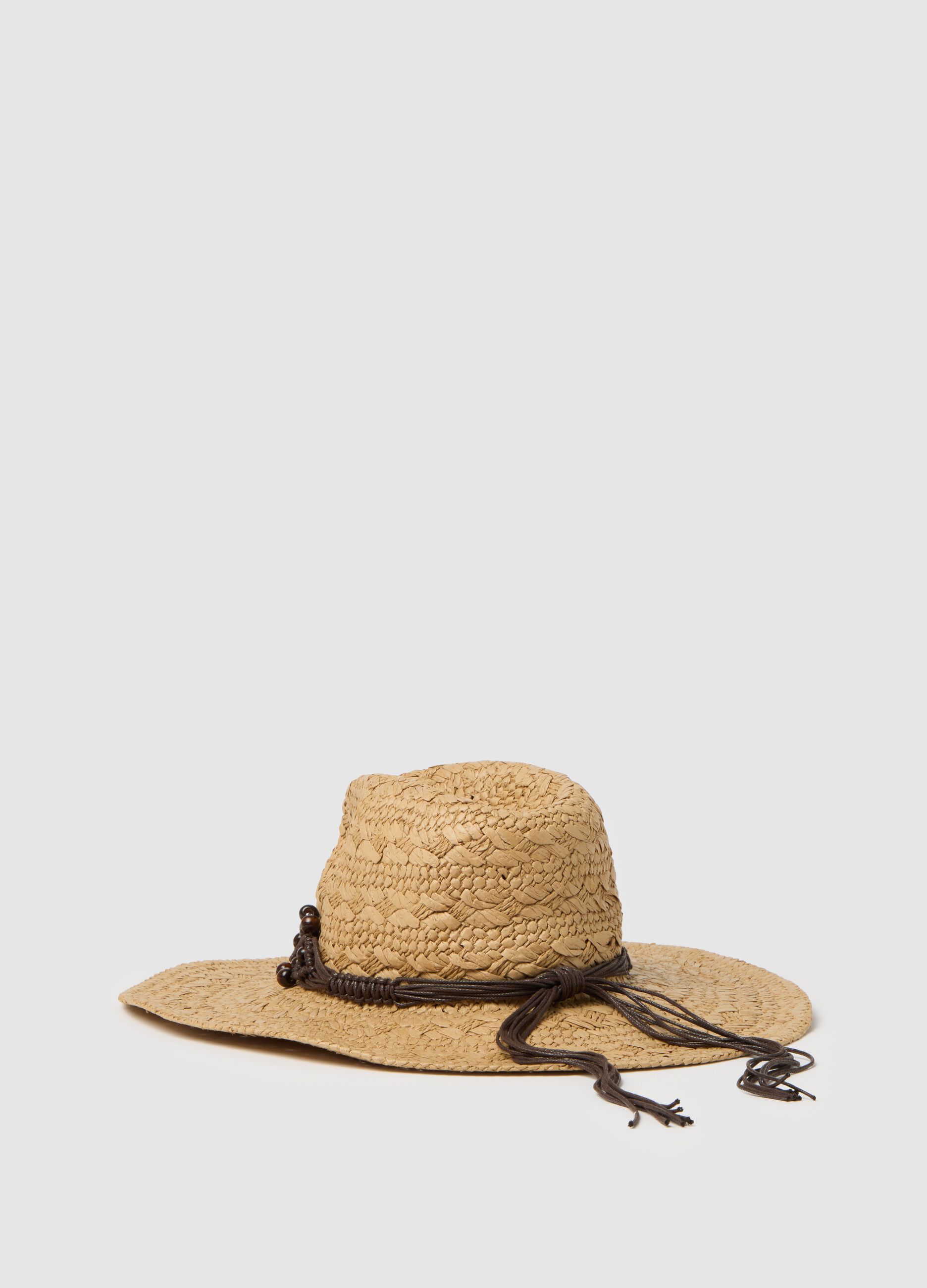 Cappello da donna in puro carta beige