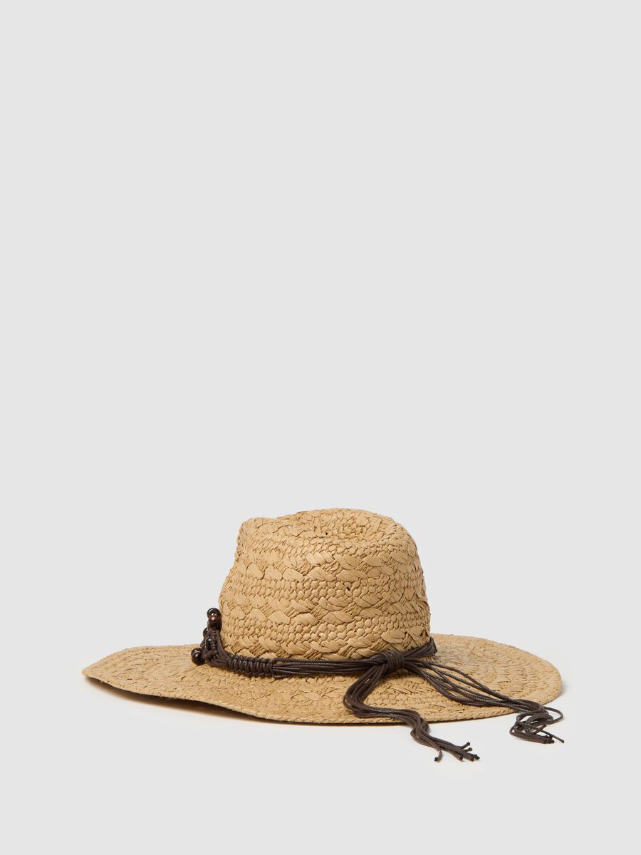 Women's hat in pure beige paper_1