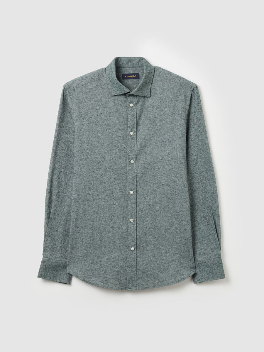 Shirt in mélange flannel_4