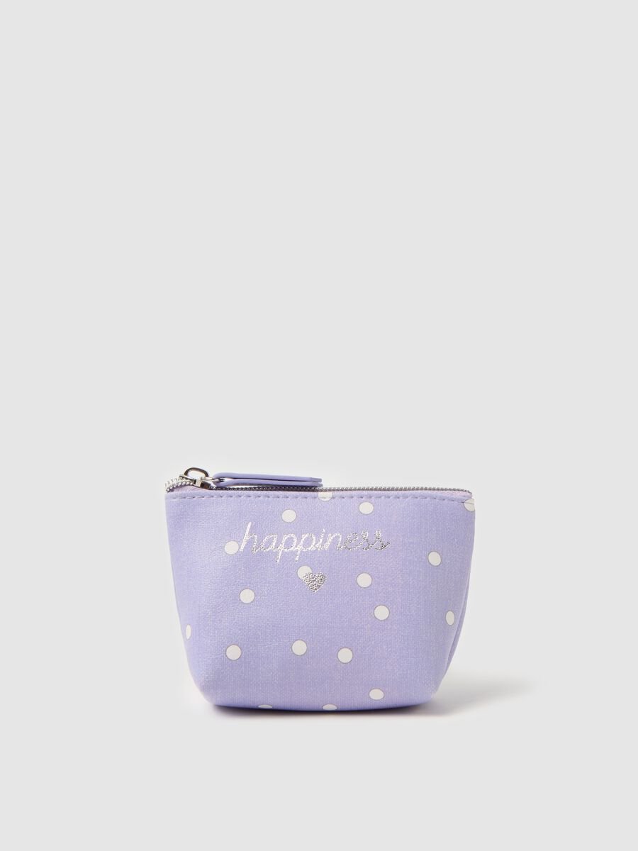 Coin purse with print and zip_0