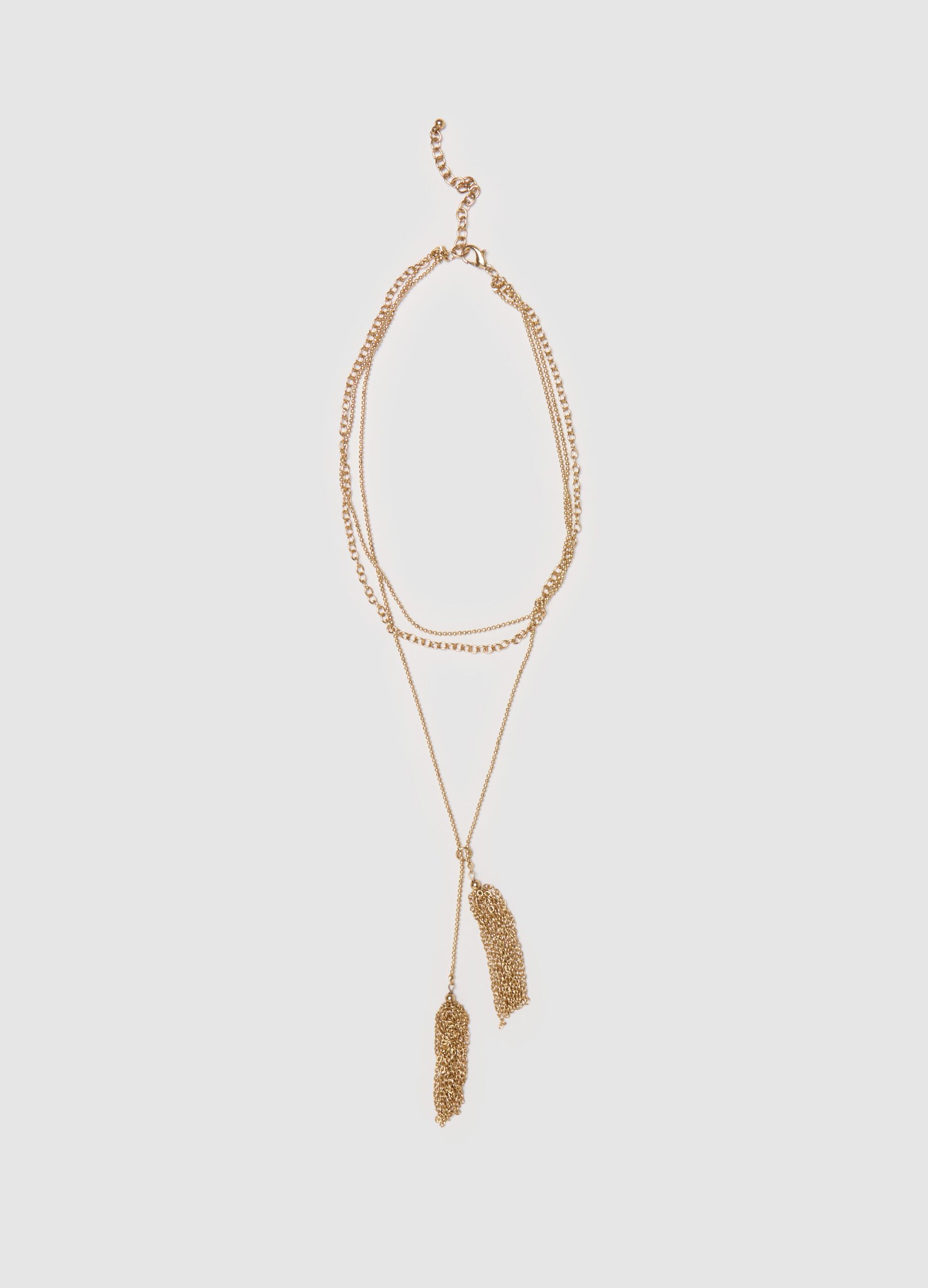 Collana lunga con pendenti a catena