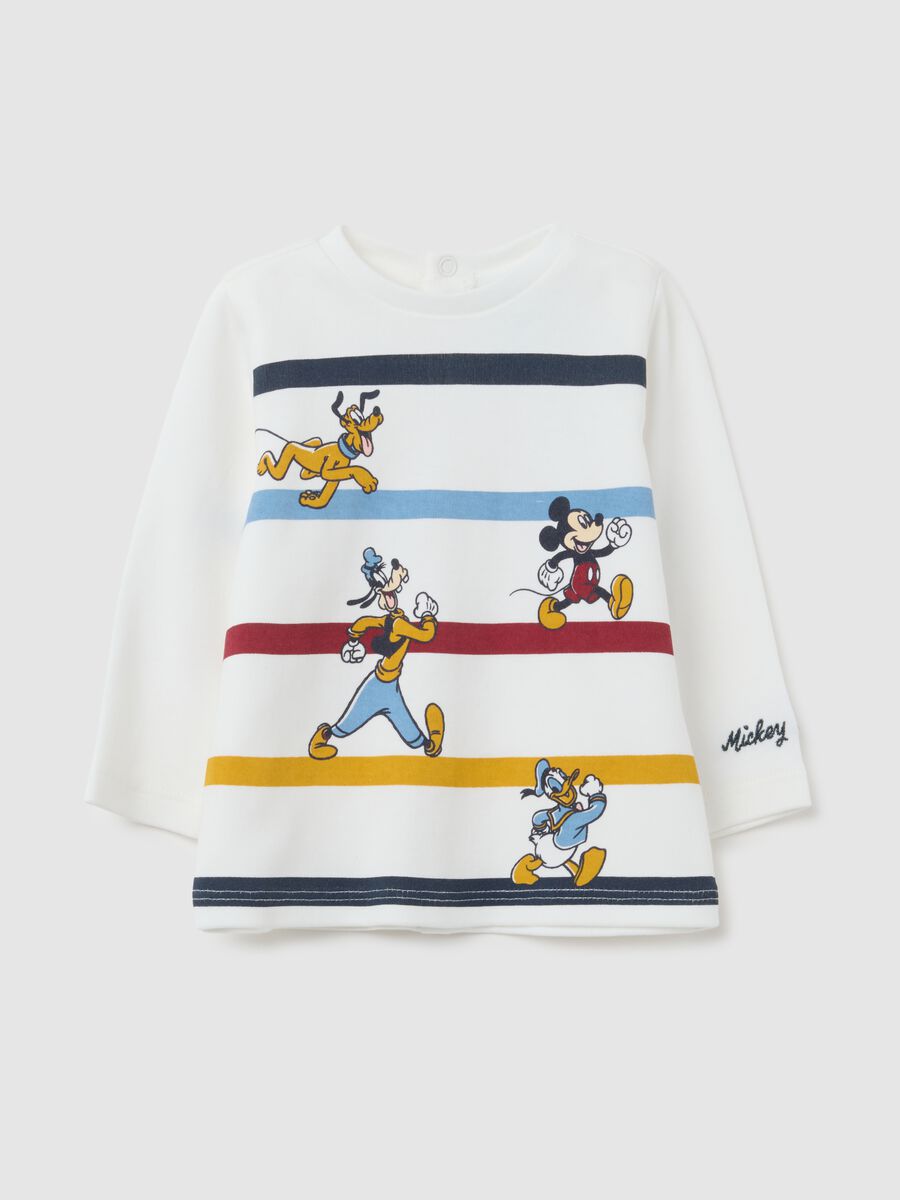 Maglia a maniche lunghe in puro cotone multicolor per neonati_0