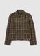 Short jacket in check tweed with fringing_4