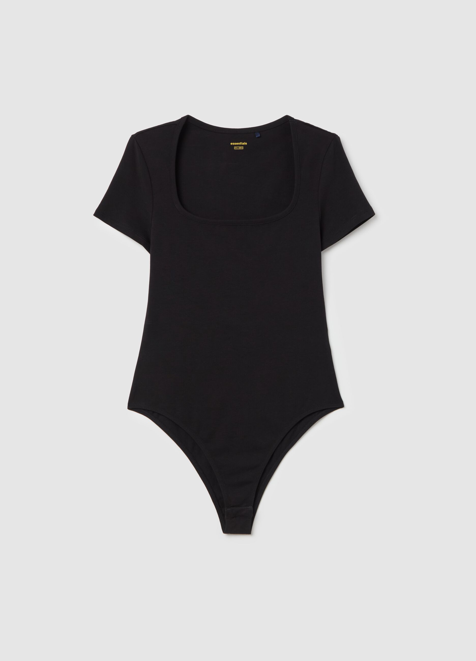 Body maniche corte tinta unita
