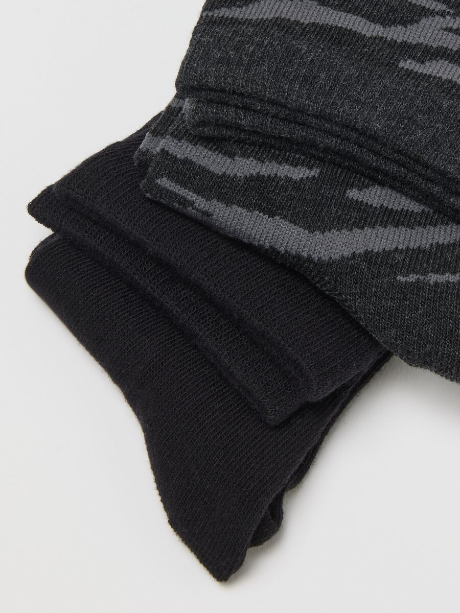 Tripack multicolour medium length cotton socks_1