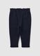 Girls' stretch cotton blue regular fit trousers with glitter_1