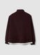 Purple cotton-blend layered half-zip sweatshirt, regular fit_2
