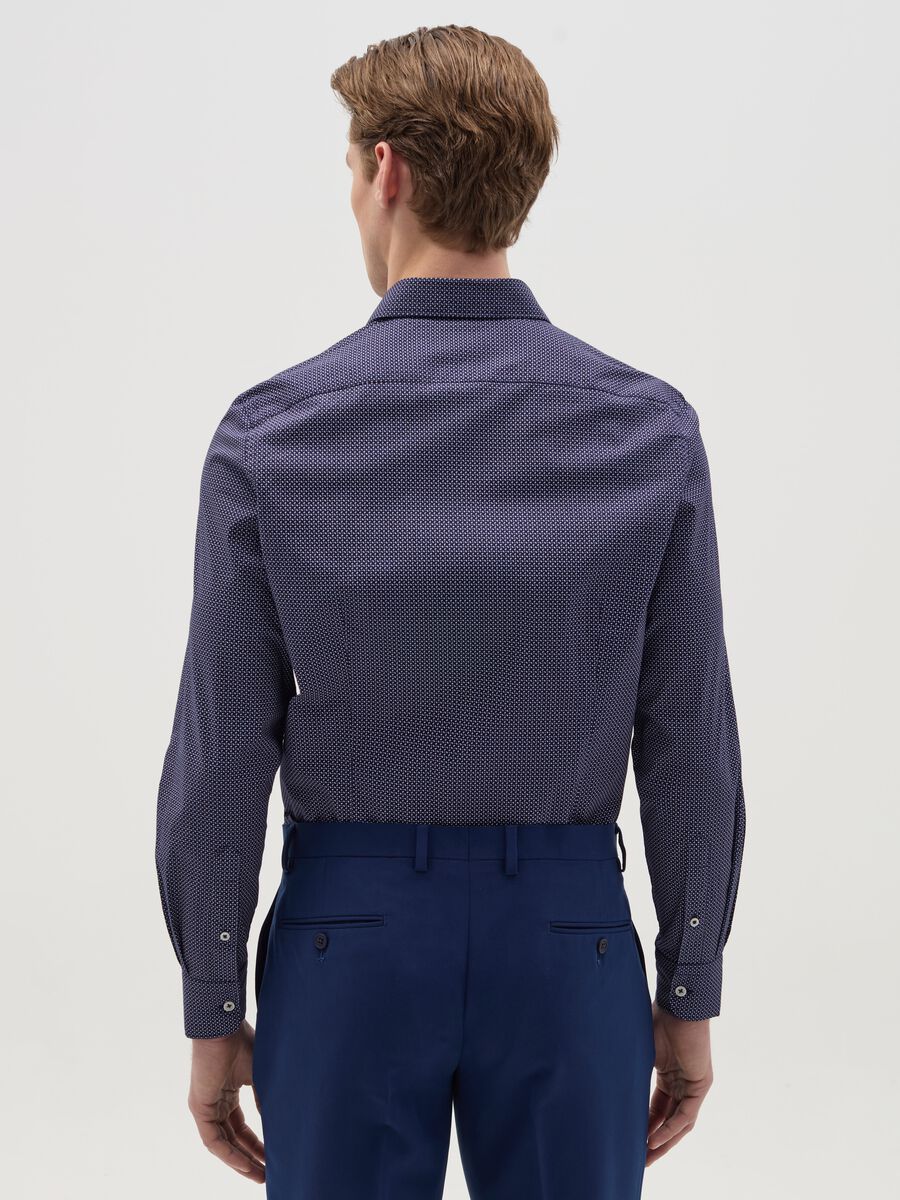 Slim-fit shirt with micro print_1