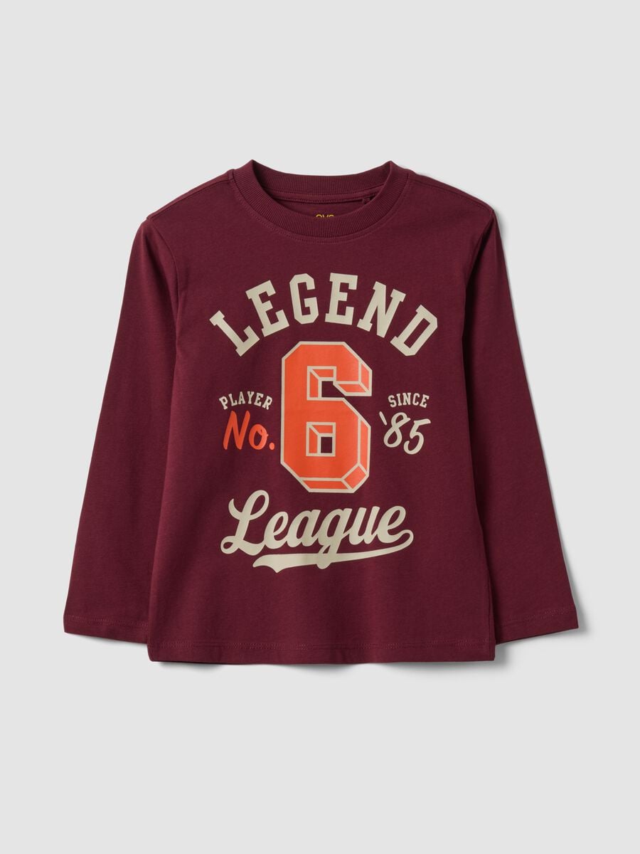 Purple organic cotton crew-neck T-shirt_0