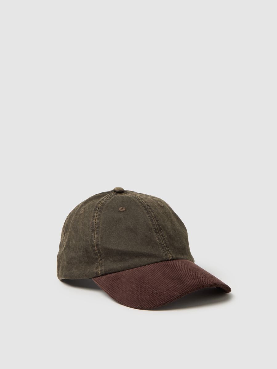 Brown Cotton Baseball Cap_0