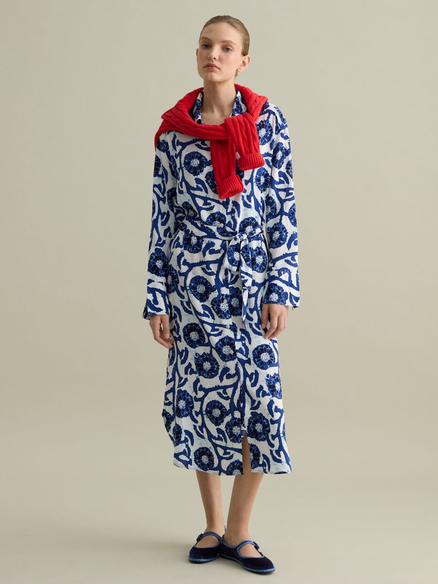 Long shirt dress with print_0