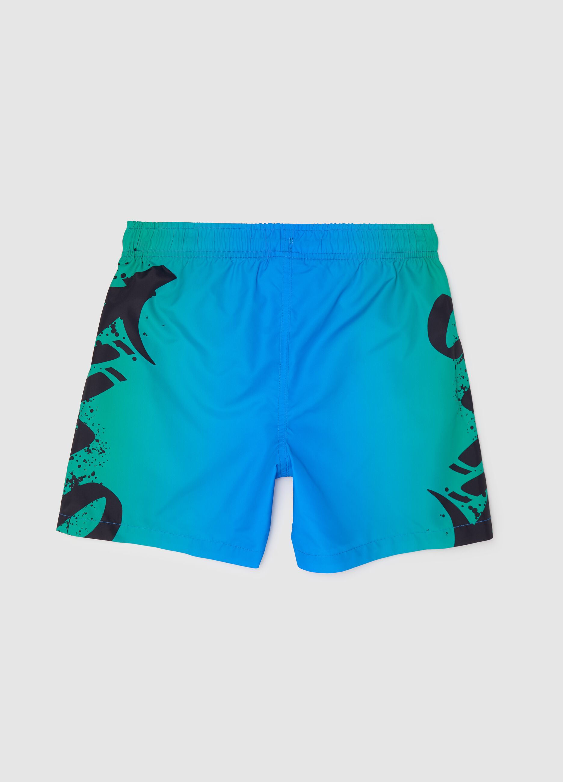 Boxer da bambino in tessuto multicolor regular fit con coulisse