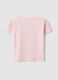 T-shirt in cotone elasticizzato rosa da bambina regular fit con Kuromi_1