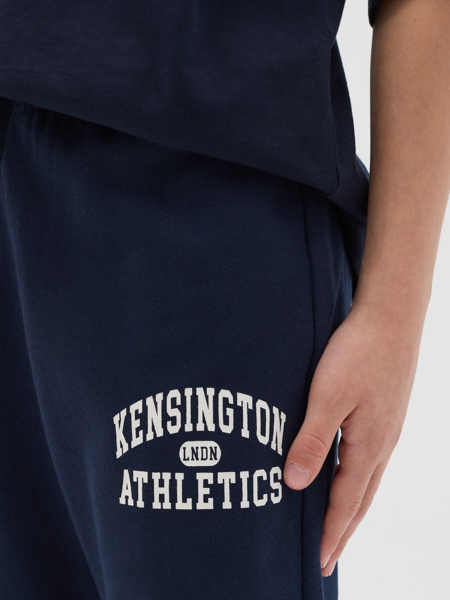 Fleece joggers with drawstring and print_2