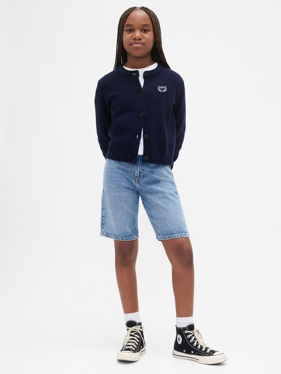 Cardigan blu per bambina_2