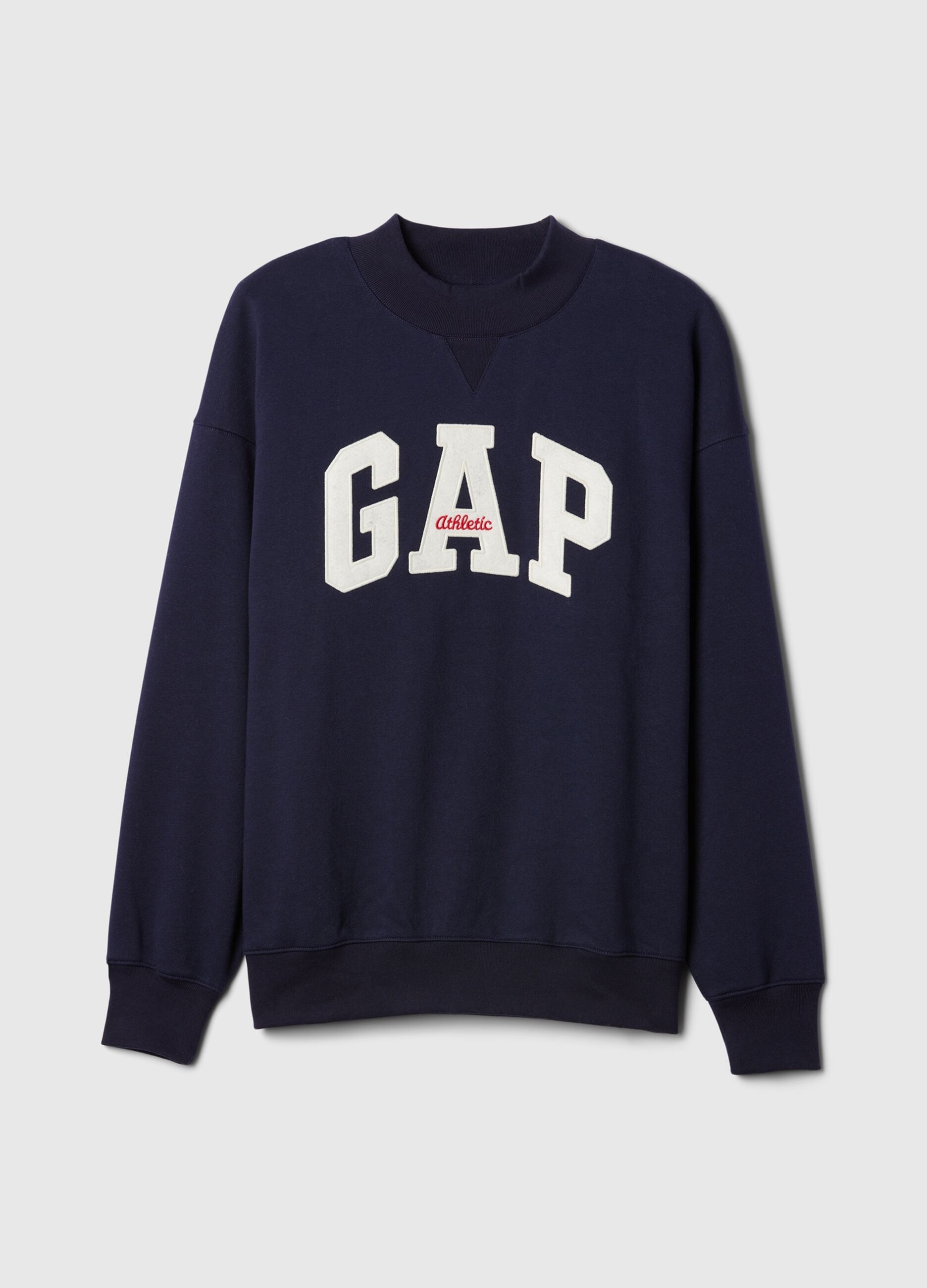 Oversized sweatshirt with mock neck and Athletic logo