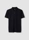 Black regular fit stretch cotton-blend polo_4