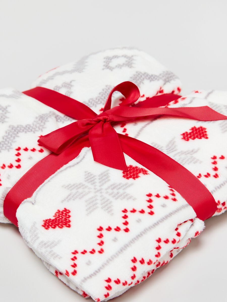 Plaid in pile con stampa all-over_1