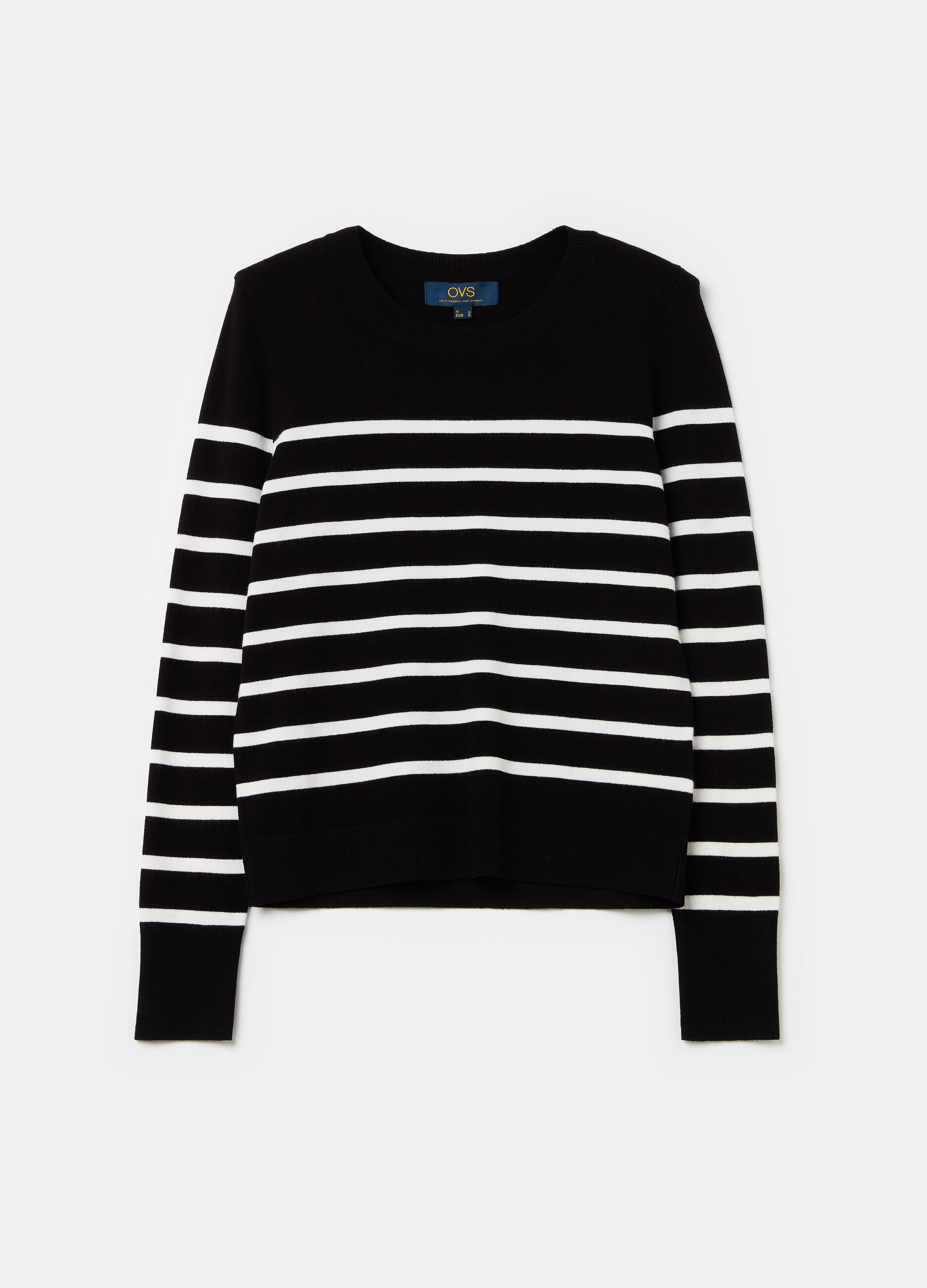 Maglia a righe con maniche lunghe da Donna OVS