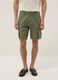 Green cotton cargo Bermuda shorts, regular fit_1