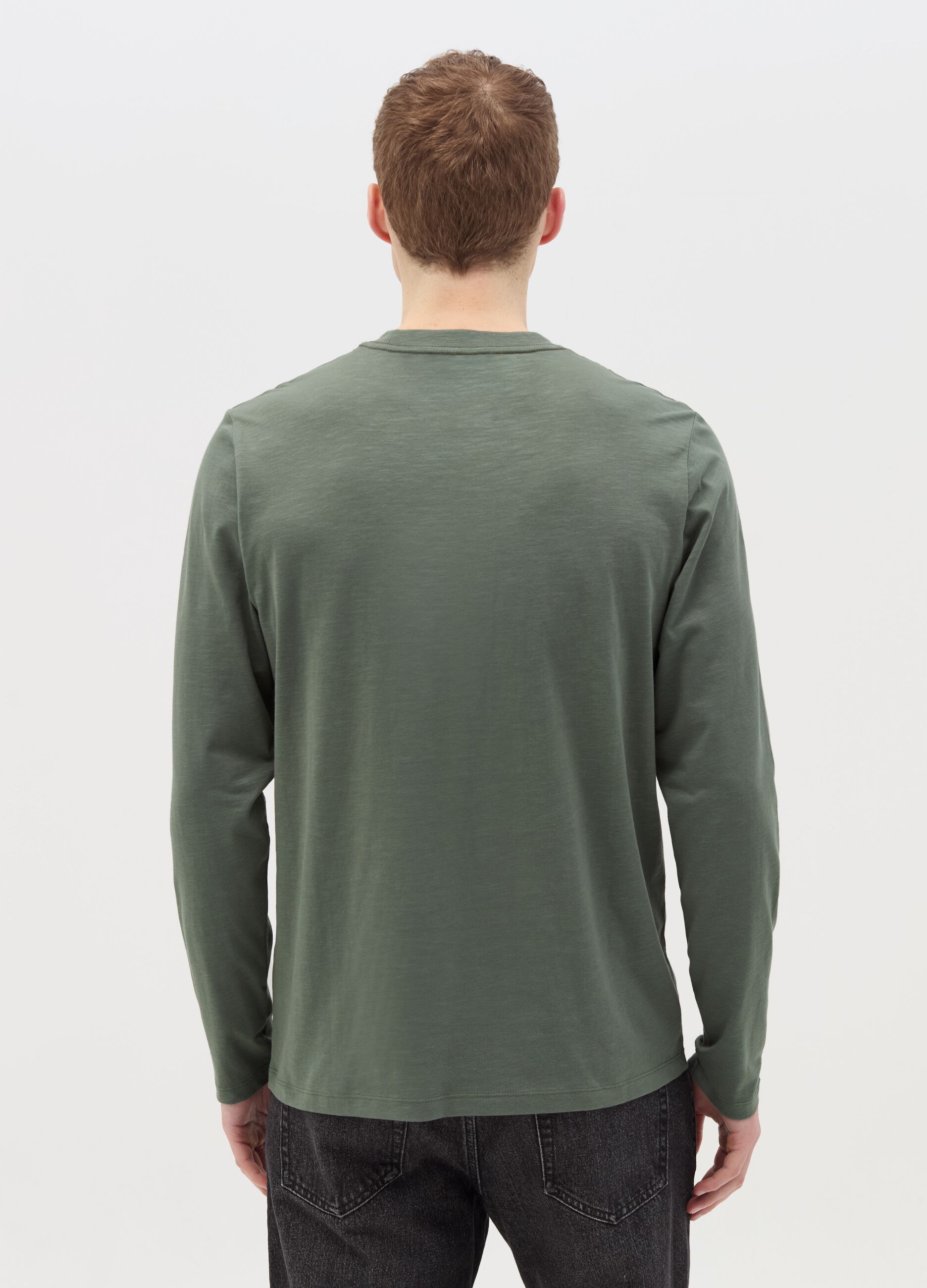 T-shirt a maniche lunghe in cotone 
