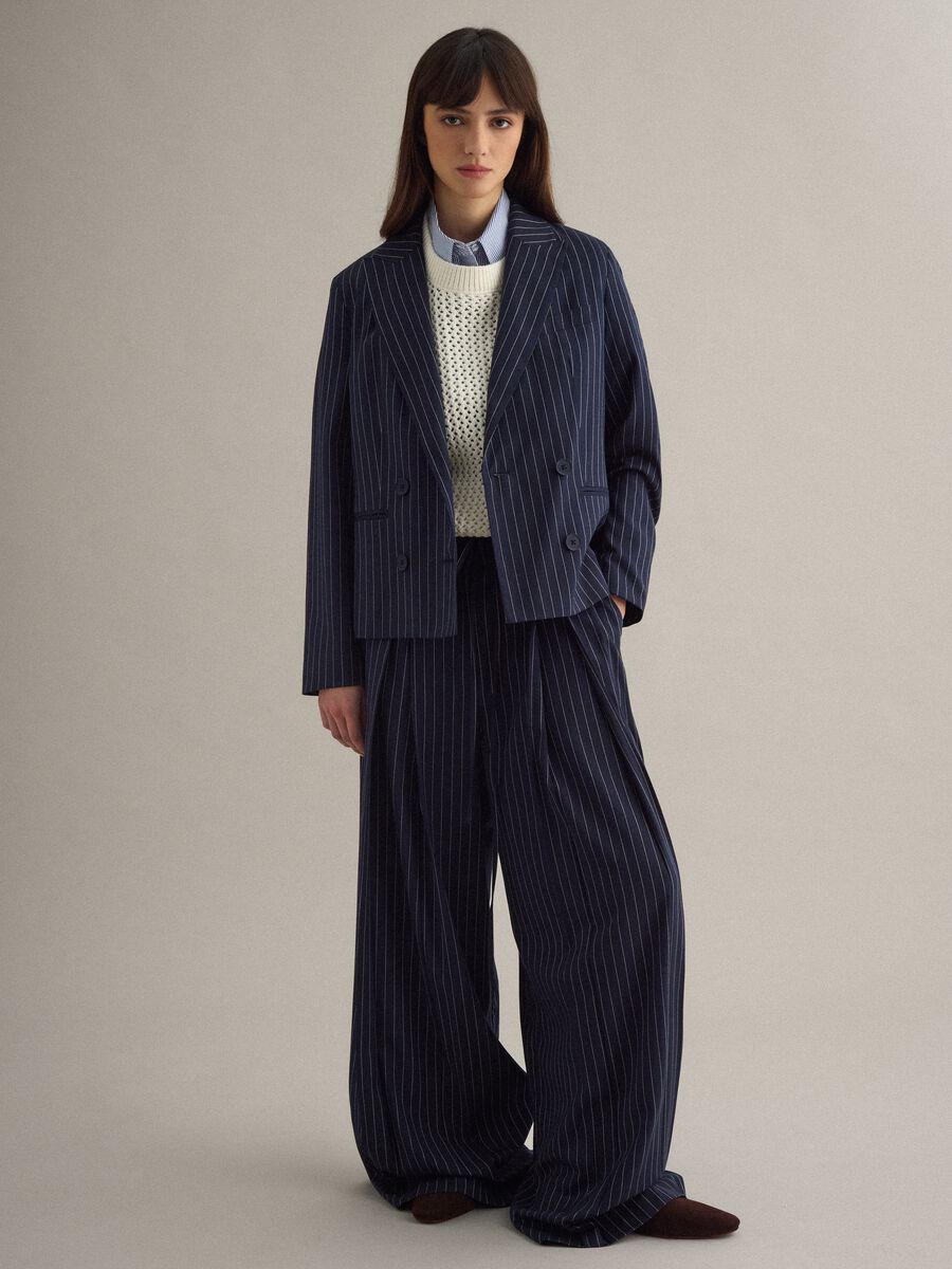 Regular fit multicolour striped blazer_2