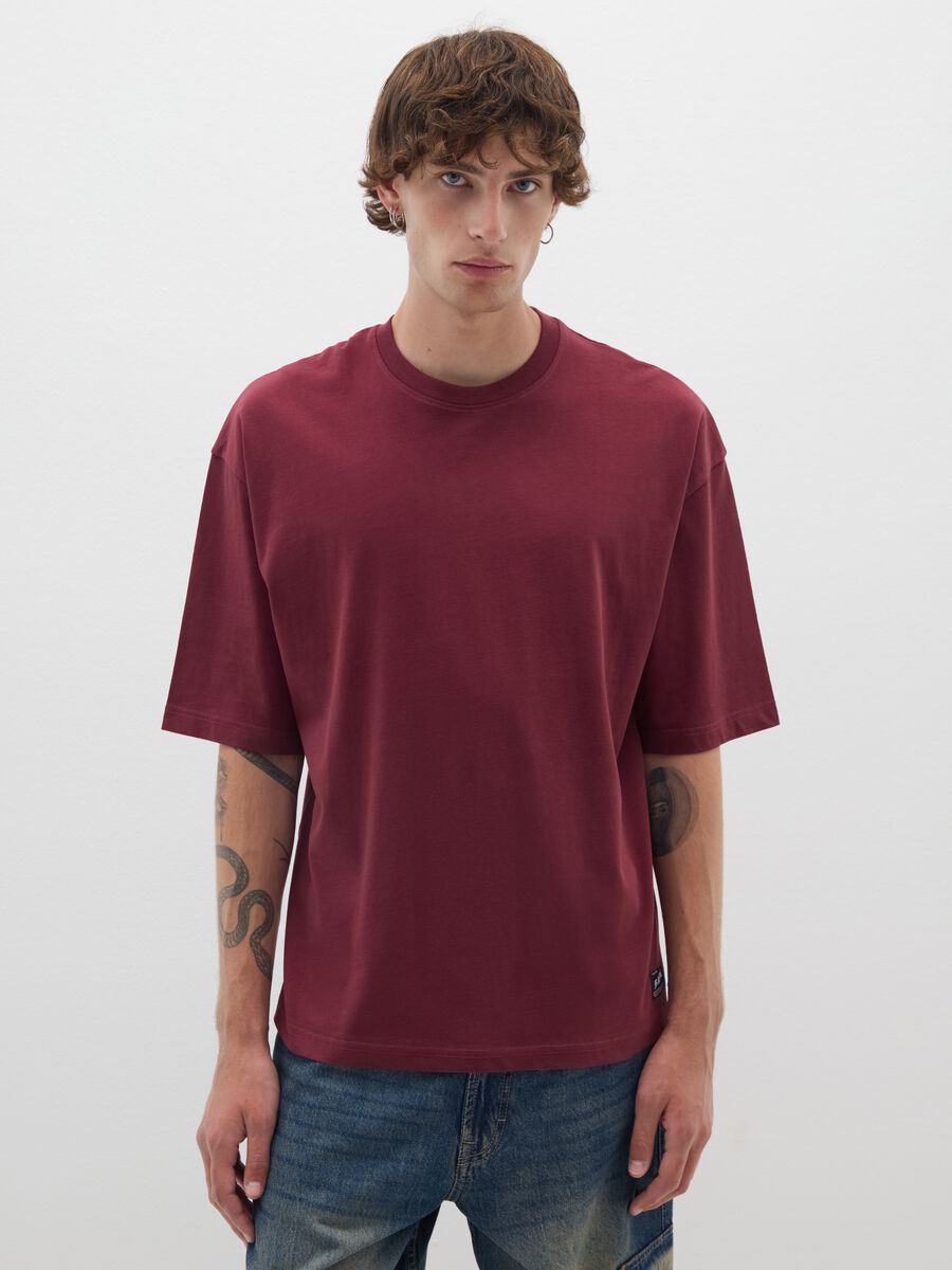 Red Boxy Fit Pure Cotton T-Shirt_1