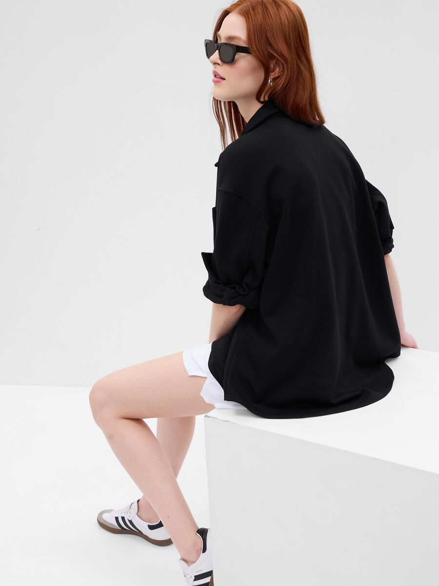 Shacket oversize in felpa con tasche_1