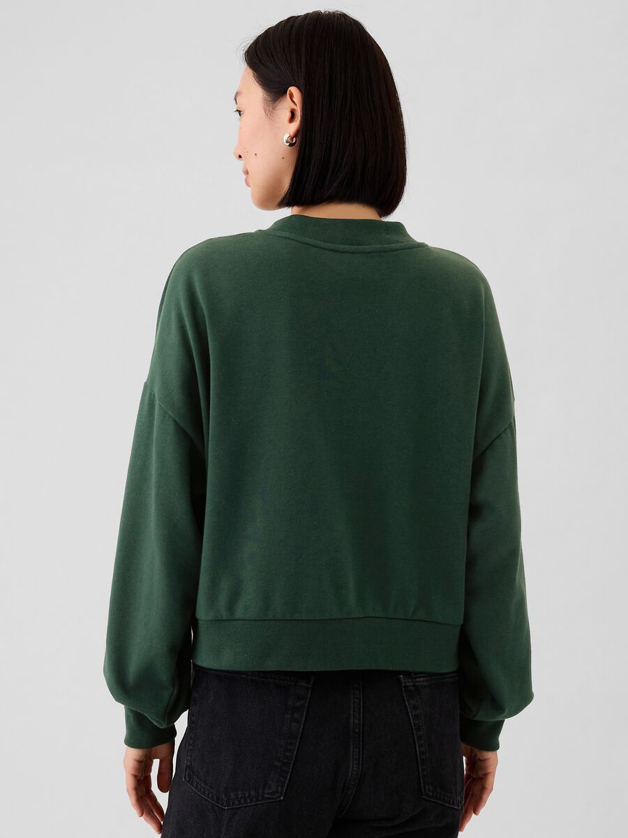 Oversized sweatshirt with buttons and logo embroidery_2