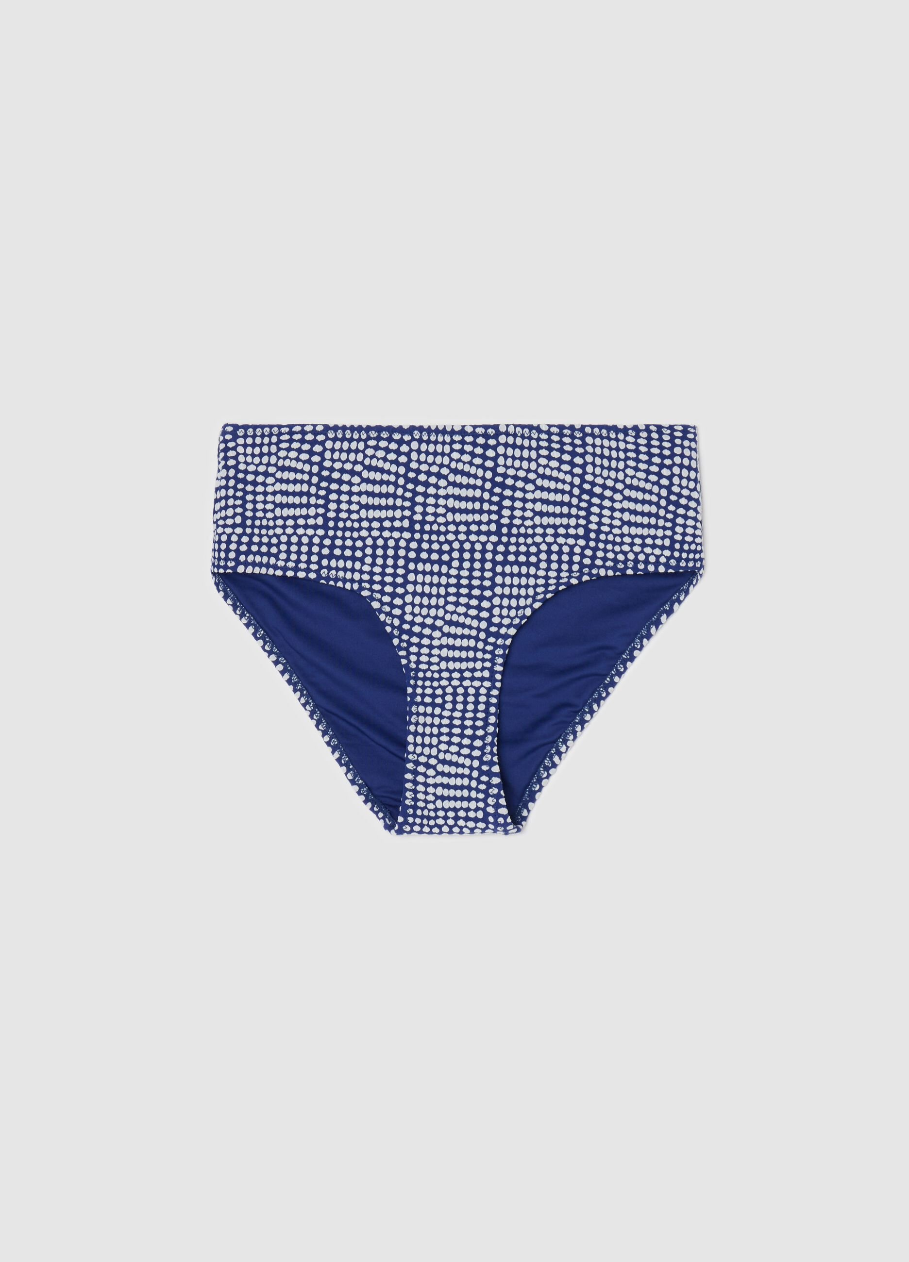 Slip bikini da donna a vita alta effetto pois