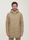 Beige regular-fit raincoat with zip_0