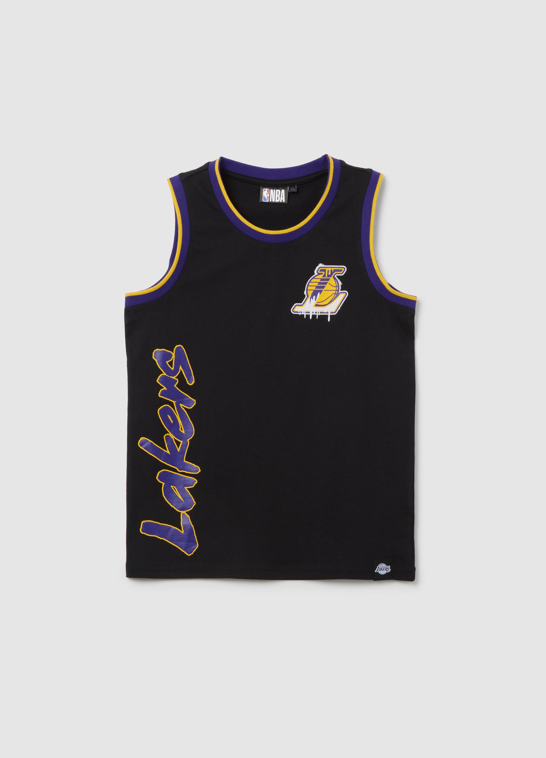 Black Lakers vest in pure cotton